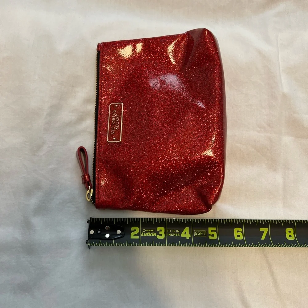 Victoria’s Secret Clear Red & Black Toiletries Set EUC